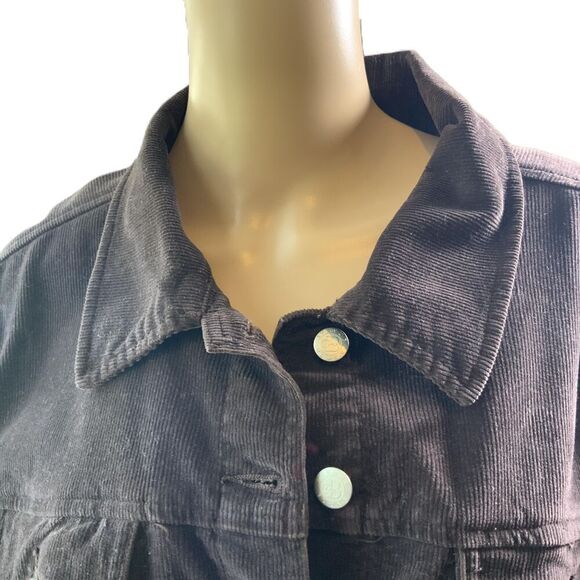 Avenue Blues Brown Corduroy Button-Up Collared Casual Long Sleeve Jacket Sz Med - Picture 2 of 14